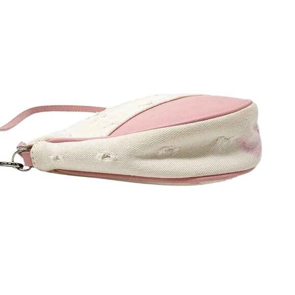 Christian Dior Vintage 2003 Distressed Floral Denim Mini Saddle Bag [106219] - Picture 10 of 15